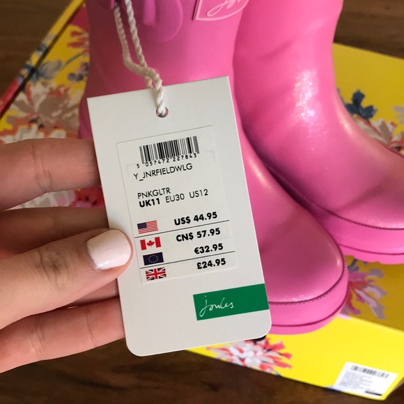*Last Pair* New Joules Glitter Rain Boot - Toddler - Picture 2 of 5